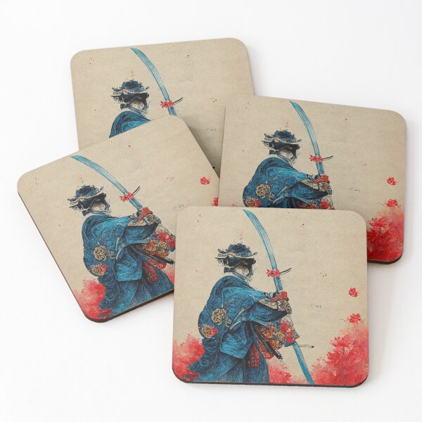 Item preview, Traditional Japanese Samurai Warrior with Katana in Hand designed and sold by Valro.