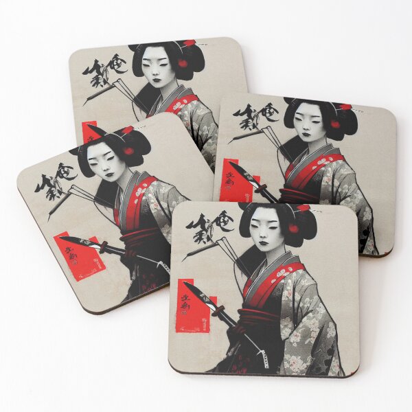 Item preview, Beautiful Japanese Geisha with a Blade in Hand designed and sold by Valro.