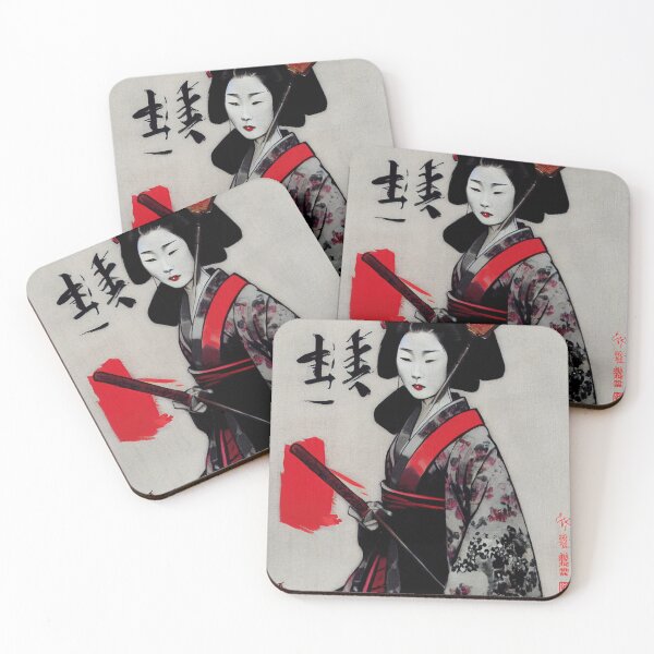 Item preview, Beautiful Japanese Geisha with a Blade in Hand designed and sold by Valro.