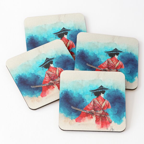Item preview, Traditional Japanese Samurai Warrior with Katana in Hand designed and sold by Valro.