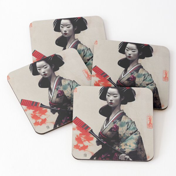 Item preview, Beautiful Japanese Geisha with a Blade in Hand designed and sold by Valro.