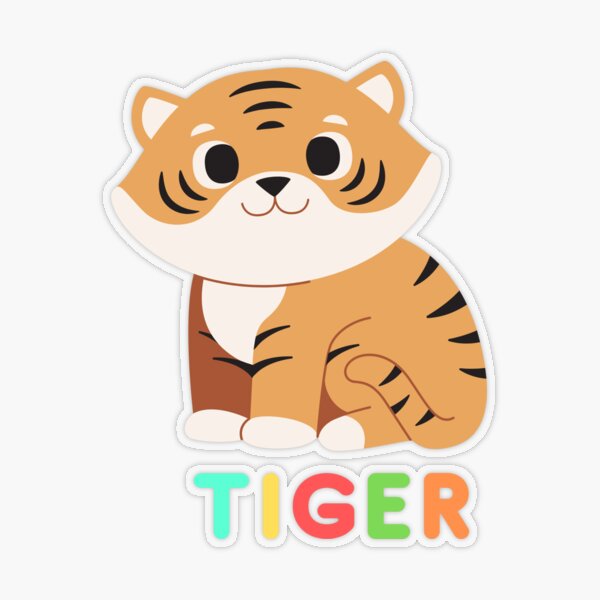 White Baby Tiger Sticker for Sale by Strivient