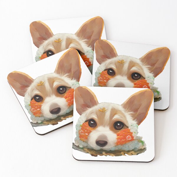Item preview, Adorable Blushing Sushi Dog designed and sold by Paint-of-Heart.