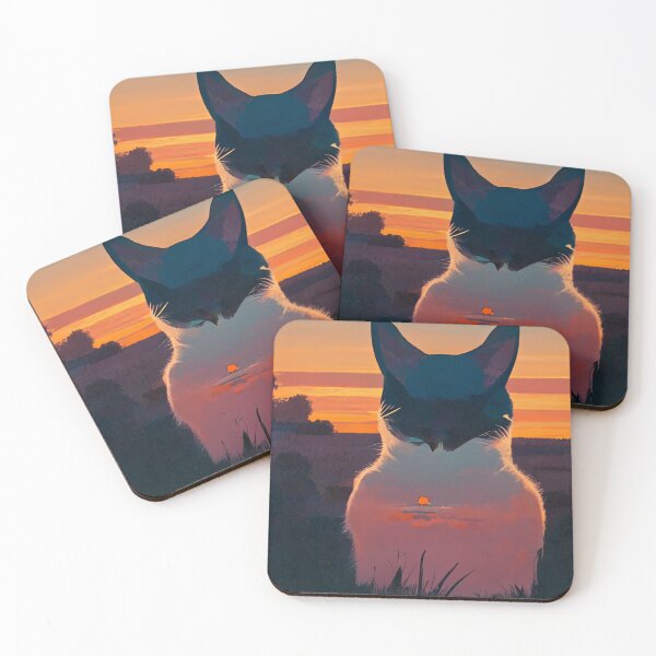 Item preview, Cat looking at sunset designed and sold by SY-Store72.