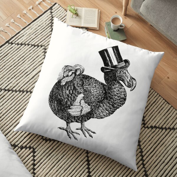 Mr Dodo | Vintage Dodos | Black and White | Floor Pillow