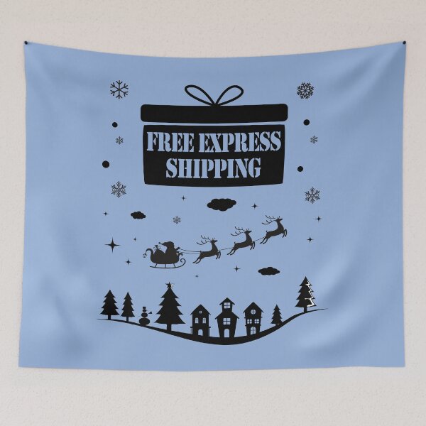 Item preview, Free Express Shipping on Christmas Eve designed and sold by Blended Designs ⭐⭐⭐⭐⭐.