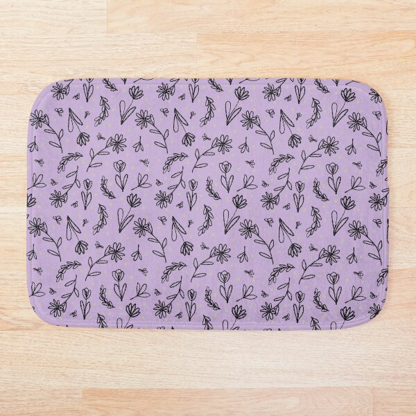 Item preview, Modern Scribble Floral in Black, Purple and green dots  designed and sold by MadebyCRO.