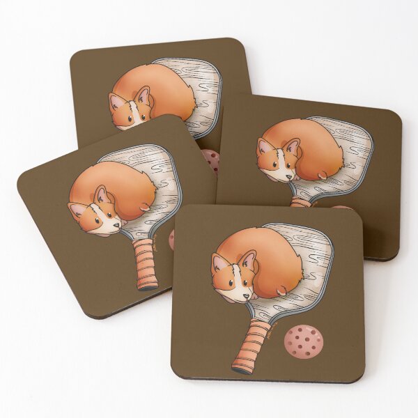 Artikelvorschau, Chocolate Backed Sleepy Corgi nach Pickleball entworfen und verkauft von Heather van der Dys.