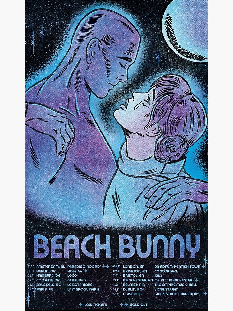 "Beach Bunny Emotional Creature Tour Poster" Poster for Sale by Nicsdesigns Redbubble