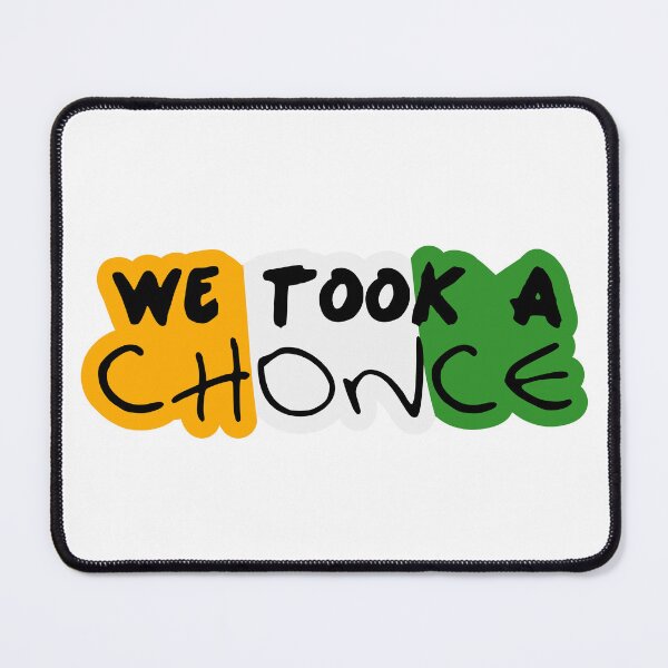 Item preview, We Took A Chonce Sticker Flag designed and sold by Marianna's Meraki.
