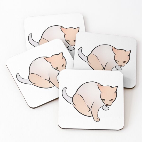 Item preview, Annoyed Cat Pastel Browns designed and sold by kotastrophe.