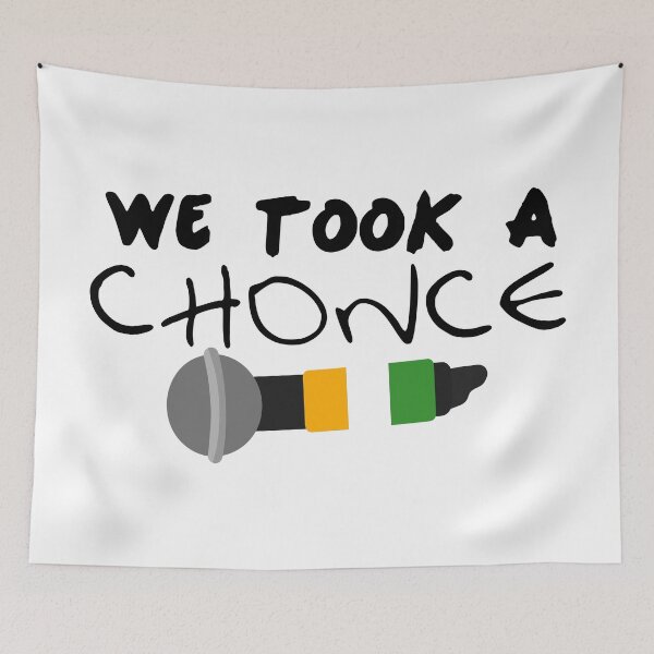Item preview, We Took A Chonce Sticker Mic designed and sold by Marianna's Meraki.