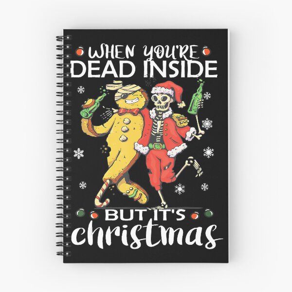 Item preview, When You're Dead Inside But It's Christmas Skeleton designed and sold by IsraelCastro.