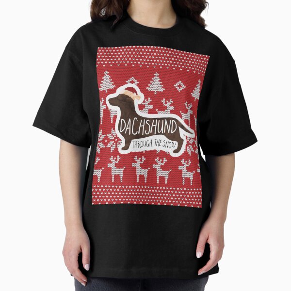 Artikel-Vorschau von Dackel durch den Schnee - Dackel Geschenk - Doxie - Hund hässliche Weihnachtspullover Frauen - Dackel -, designt und verkauft von hitechmom.