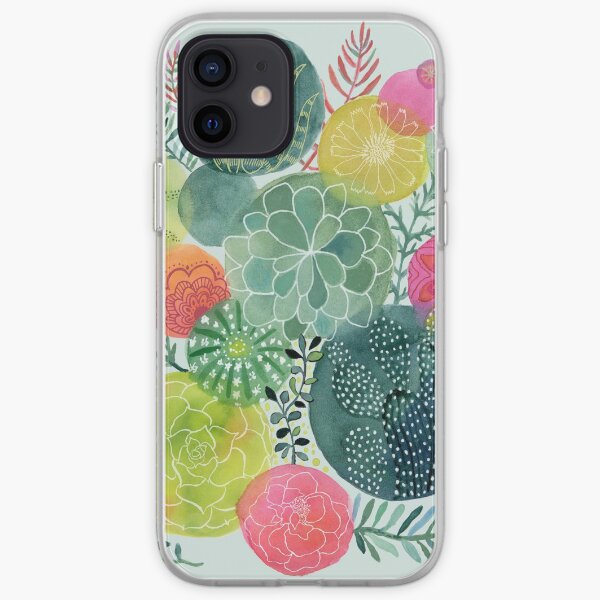 Succulent Circles iPhone Soft Case