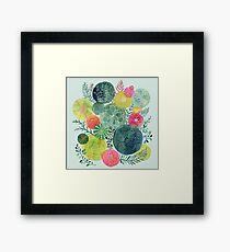 Succulent Circles Framed Print