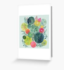 Succulent Circles Greeting Card