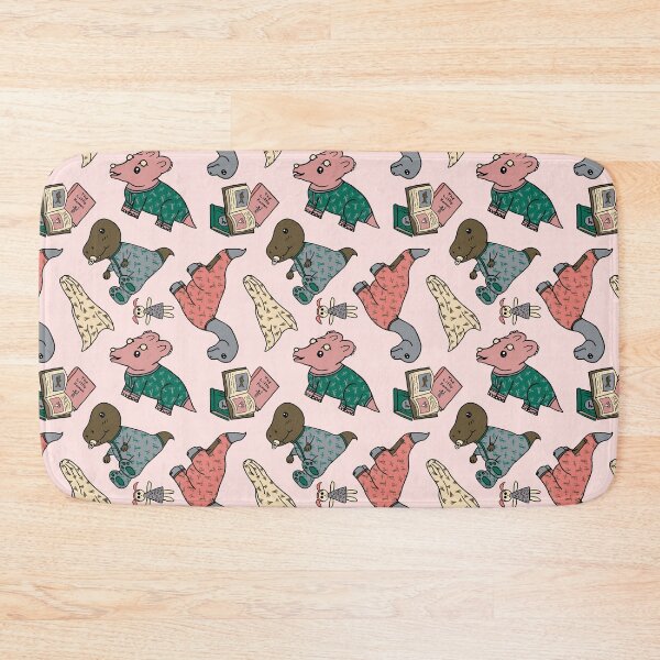 Item preview, Baby Dinosaurs in Pajamas Seamless Pattern- Cute Baby Dinosaurs Pattern - Little Dino PJs - Dinosaur Nursery Pattern - Misty Rose designed and sold by EcoElsa.