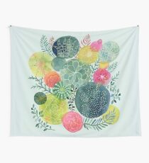 Succulent Circles Wall Tapestry