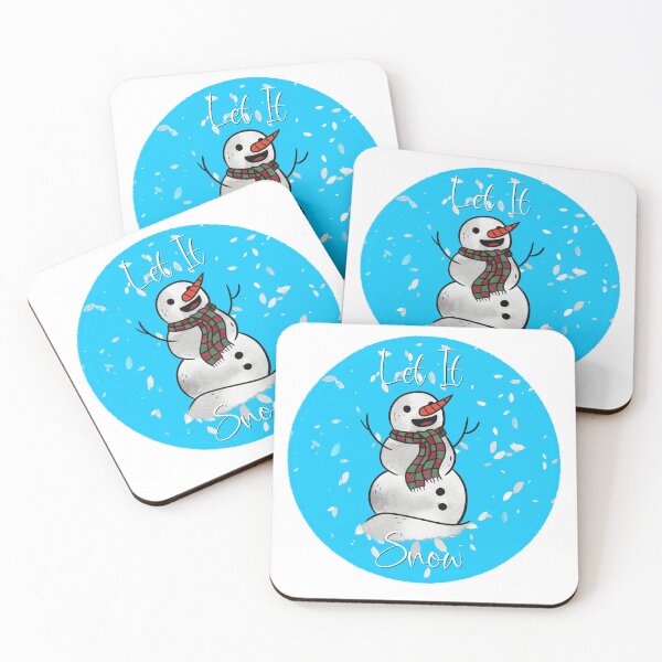 Item preview, Let It Snow Snowman Illustration Light Blue designed and sold by quirkycounselor.