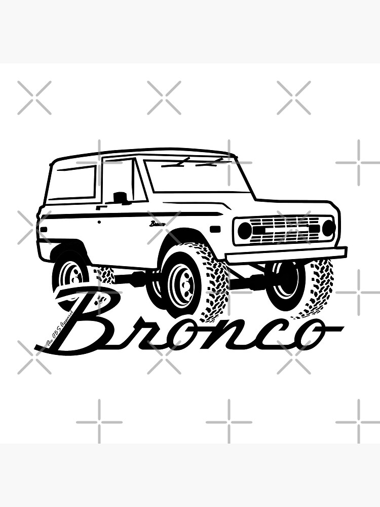 The OBS Apparel 1966-1977 Ford Bronco Side Black with Logo T-Shirt