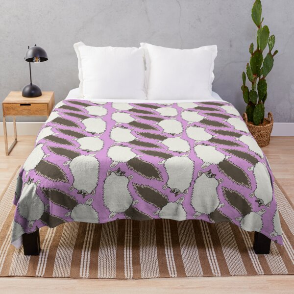 Item preview, Fluffy Ragdoll Flop Seamless Pattern - Plum Background designed and sold by EcoElsa.