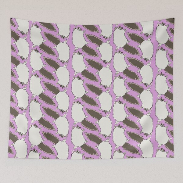 Item preview, Fluffy Ragdoll Flop Seamless Pattern - Plum Background designed and sold by EcoElsa.