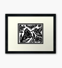 Hummingbird, Wall Art, Art Print Birds Framed Print