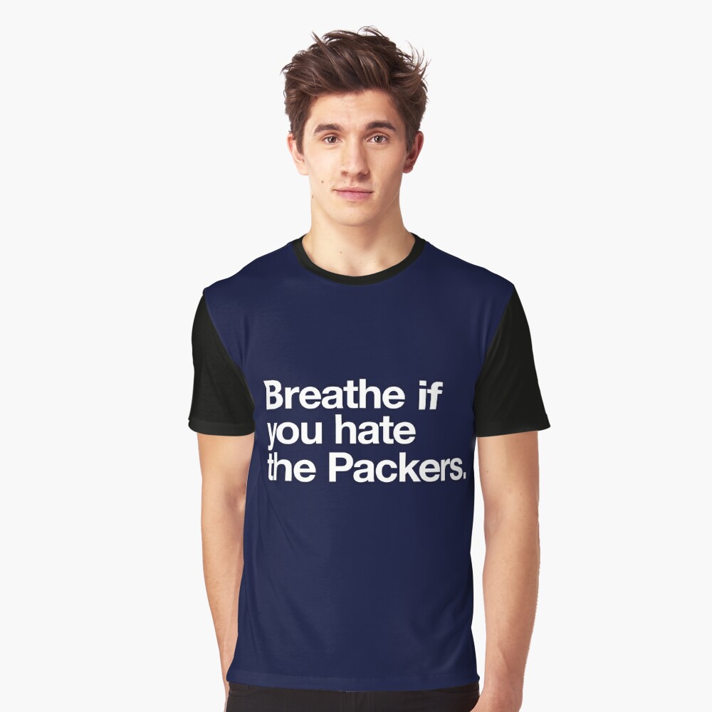 : BREATHE IF YOU HATE GREEN BAY Funny T Shirt: Clothing, Shoes &  Jewelry