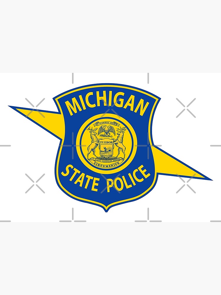  michigan state police logo crest poster for sale by osprey34 redbubble