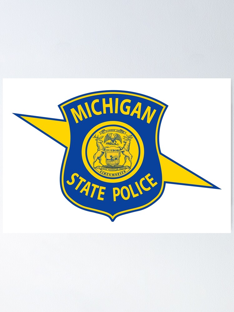  michigan state police logo crest poster for sale by osprey34 redbubble