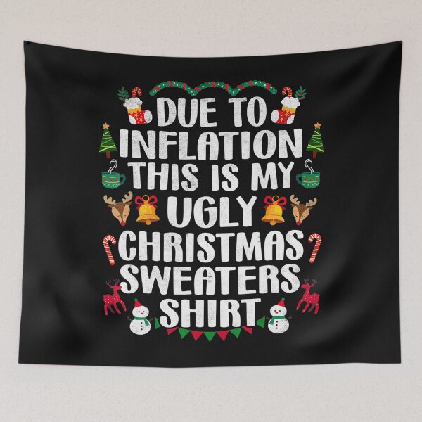 Item preview, Funny Due to Inflation Ugly Christmas Sweaters Mens Womens designed and sold by hieuvustore.