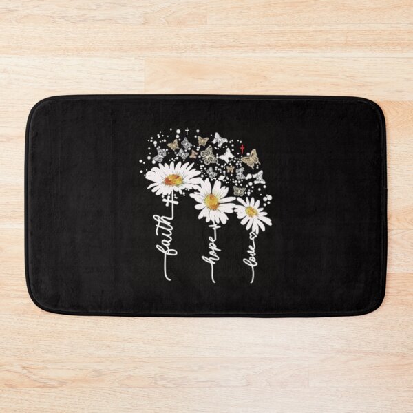 Item preview, Three Flowers Hope Faith Love With Butterflies designed and sold by Rowena Jones.