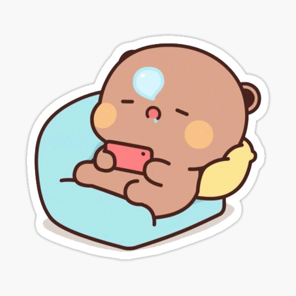 Cute Bubu And Dudu Are Sleeping  Sticker for Sale by BlingDotss