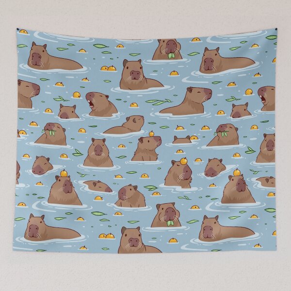 Item preview, Bathing Capybara Pattern designed and sold by Griffywings.