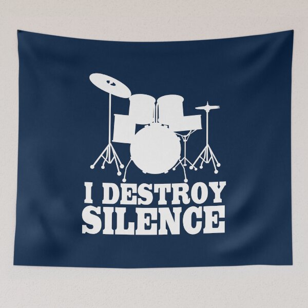 Item preview, I destroy Silence Drum Drummer designed and sold by corbrand.