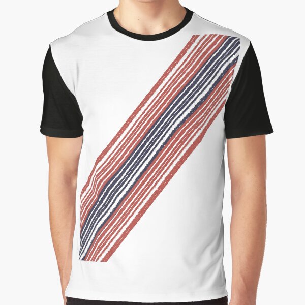 Aperçu de l'œuvre Rétro USA, Amérique, Patriotique, Minimaliste Rouge, Blanc et Bleu Diagonal Racing Stripe, Pinstripe créée et vendue par BlueMoonBarn.