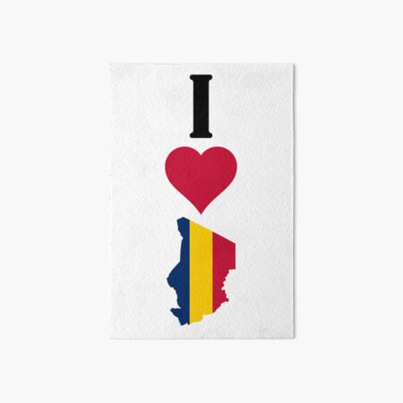 Item preview, I Love Chad Vertical I Heart Country Flag Map designed and sold by SportsStars.