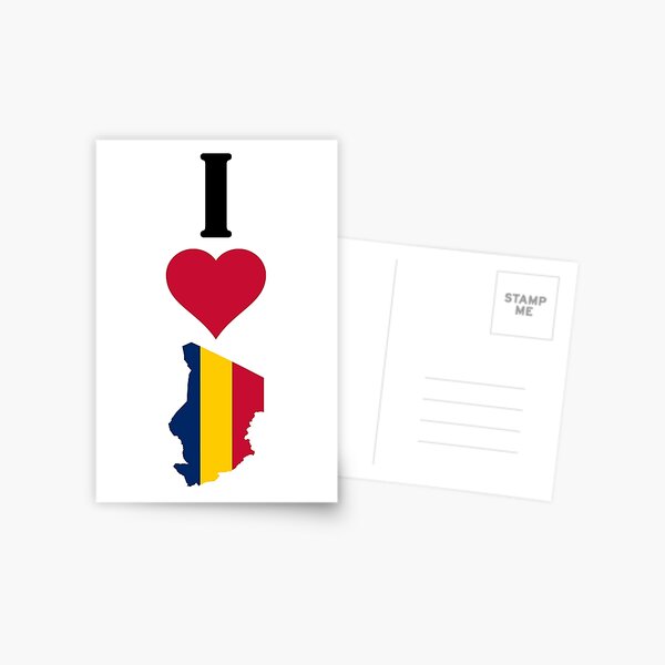 Item preview, I Love Chad Vertical I Heart Country Flag Map designed and sold by SportsStars.
