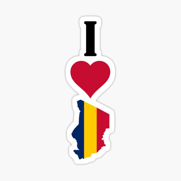 Item preview, I Love Chad Vertical I Heart Country Flag Map designed and sold by SportsStars.
