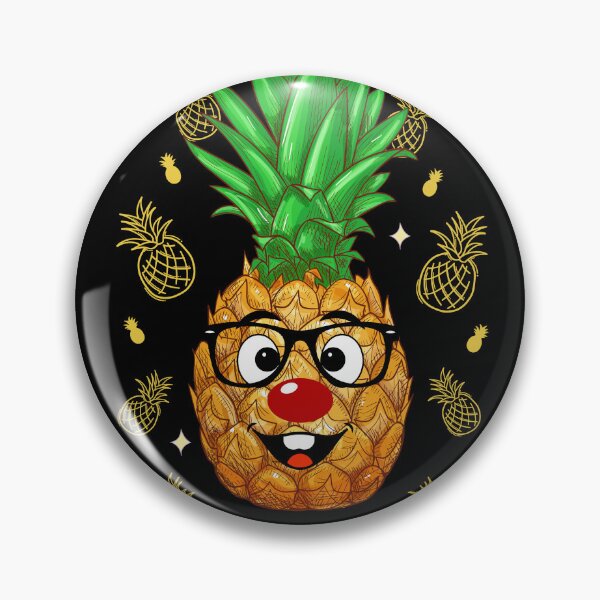 Item preview, Cute Nerdy Pineapple Head With Red Nose designed and sold by IslandDrip.