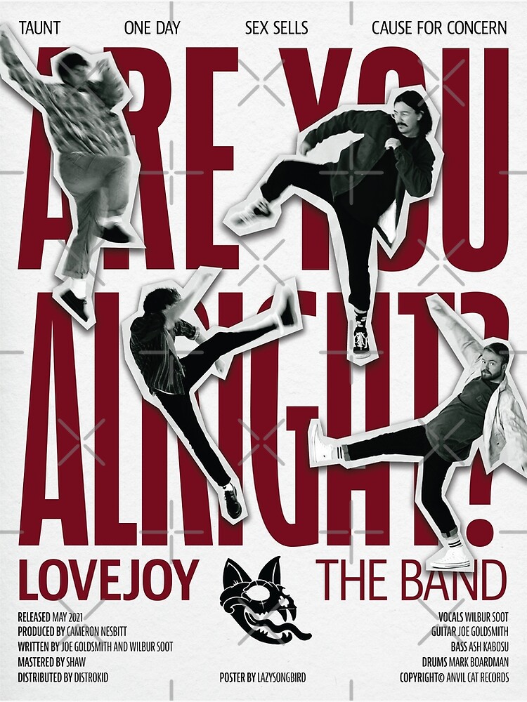 "Lovejoy Are You Alright? Poster" Poster for Sale by mgervay | Redbubble