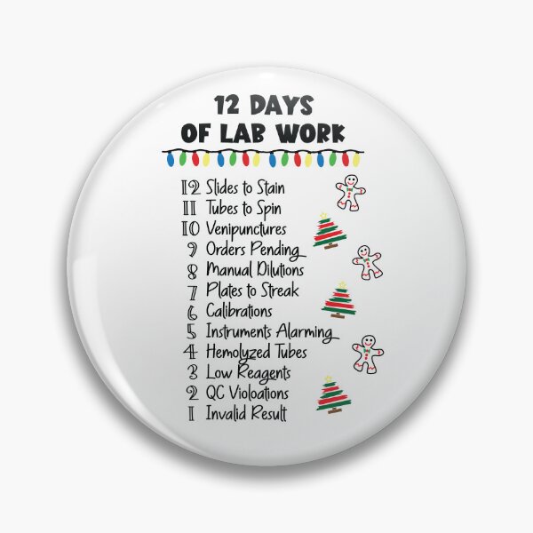 Item preview, 12 Days of Lab Life, Holiday Lab Tech designed and sold by TroveLogic.