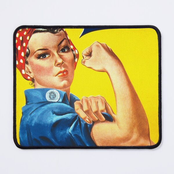 "We Can Do It!" is an American World War II wartime poster produced by J. Howard Miller in 1943 for Westinghouse Electric as an inspirational image to boost female worker morale #WeCanDoIt Mouse Pad