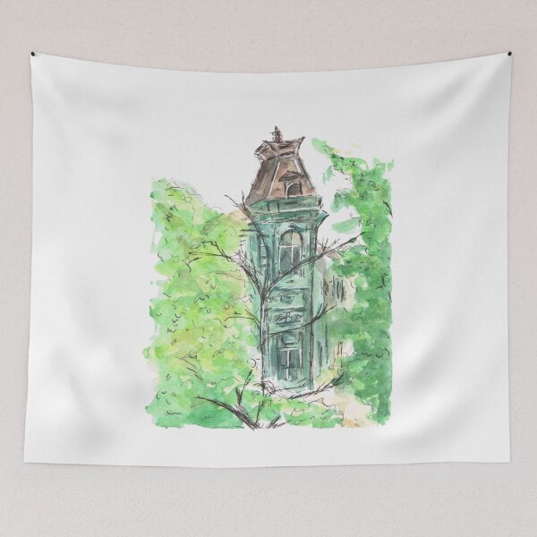 Item preview, Hand Drawn Building Ink and Watercolor designed and sold by DuqueJ.