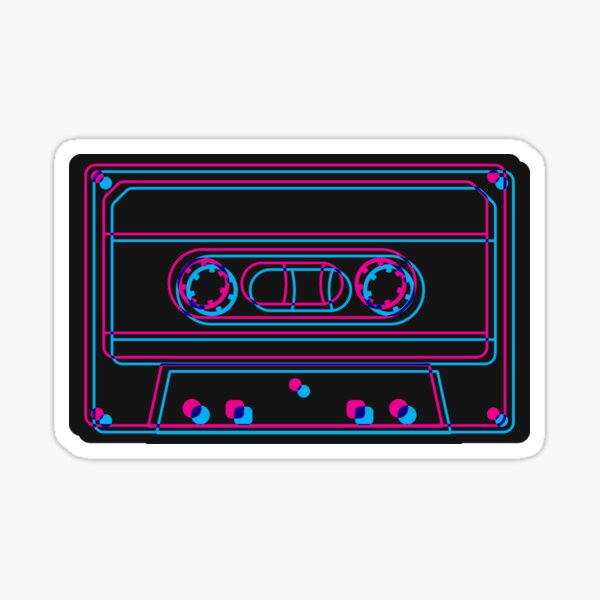 Sticker cassette audio vintage - Sticker A moi Etiquette & Autocollant