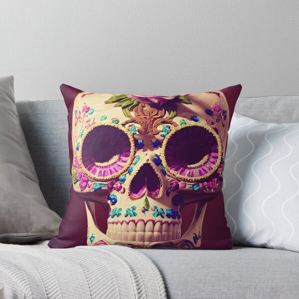 Item preview, Calavera con Rosas Rosadas designed and sold by OccultDreams.