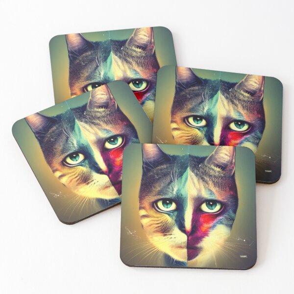 Item preview, cat colorful painting #1 designed and sold by supeart.