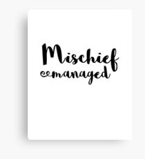 Mischief managed Canvas Print
