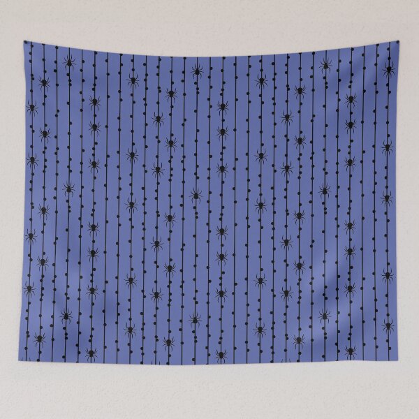 Item preview, Twyla Purple - Pastel Goth Spider Pinstripe Classic Tiling Design  designed and sold by SnowAfterFyre.